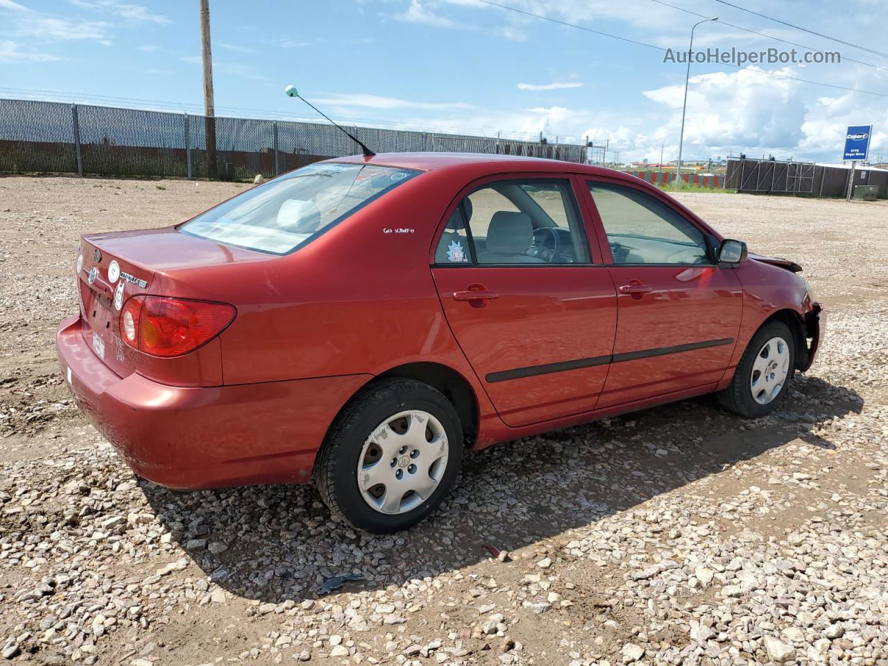 2003 Toyota Corolla Ce Red vin: JTDBR32E930030725