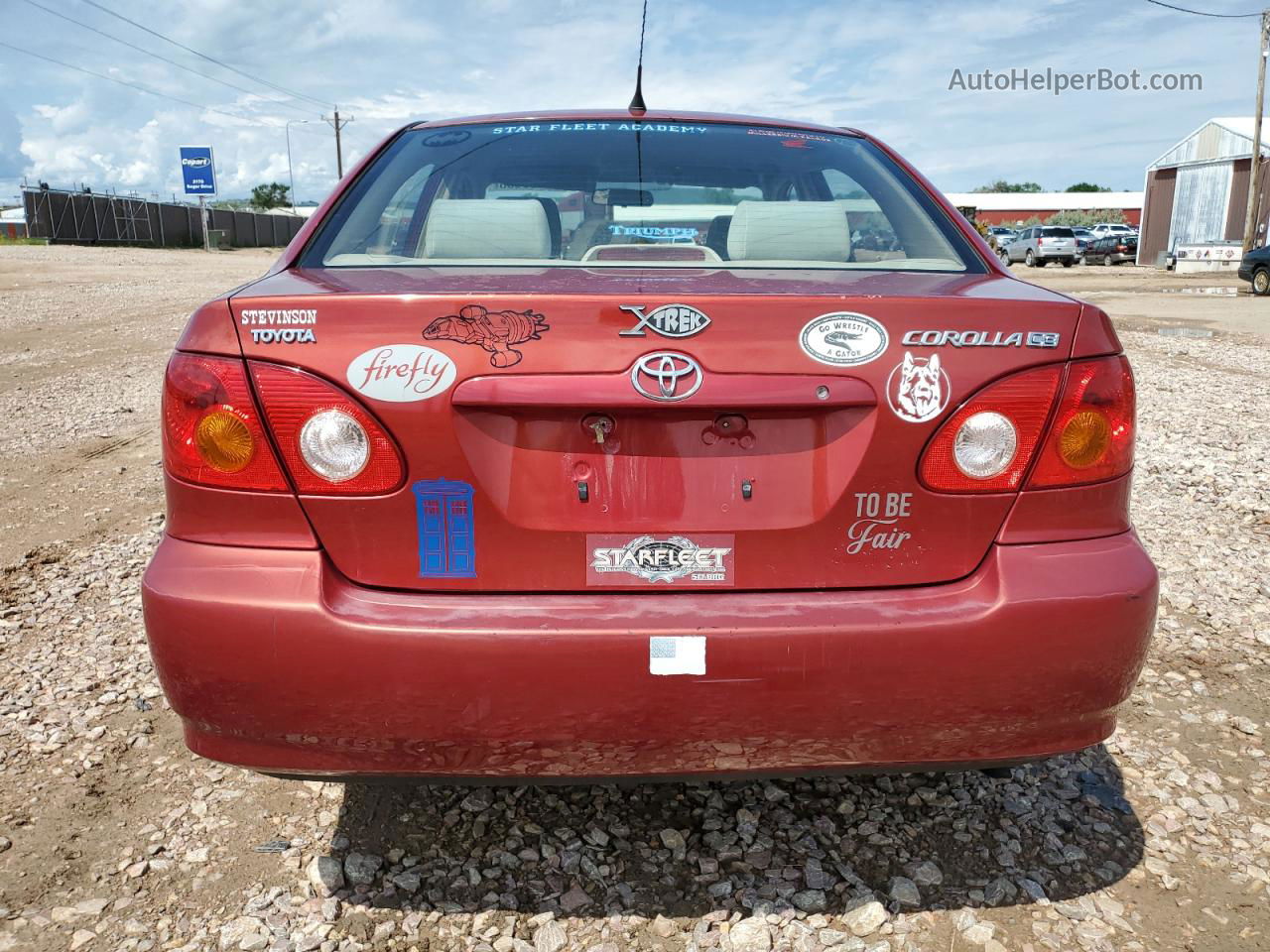 2003 Toyota Corolla Ce Red vin: JTDBR32E930030725