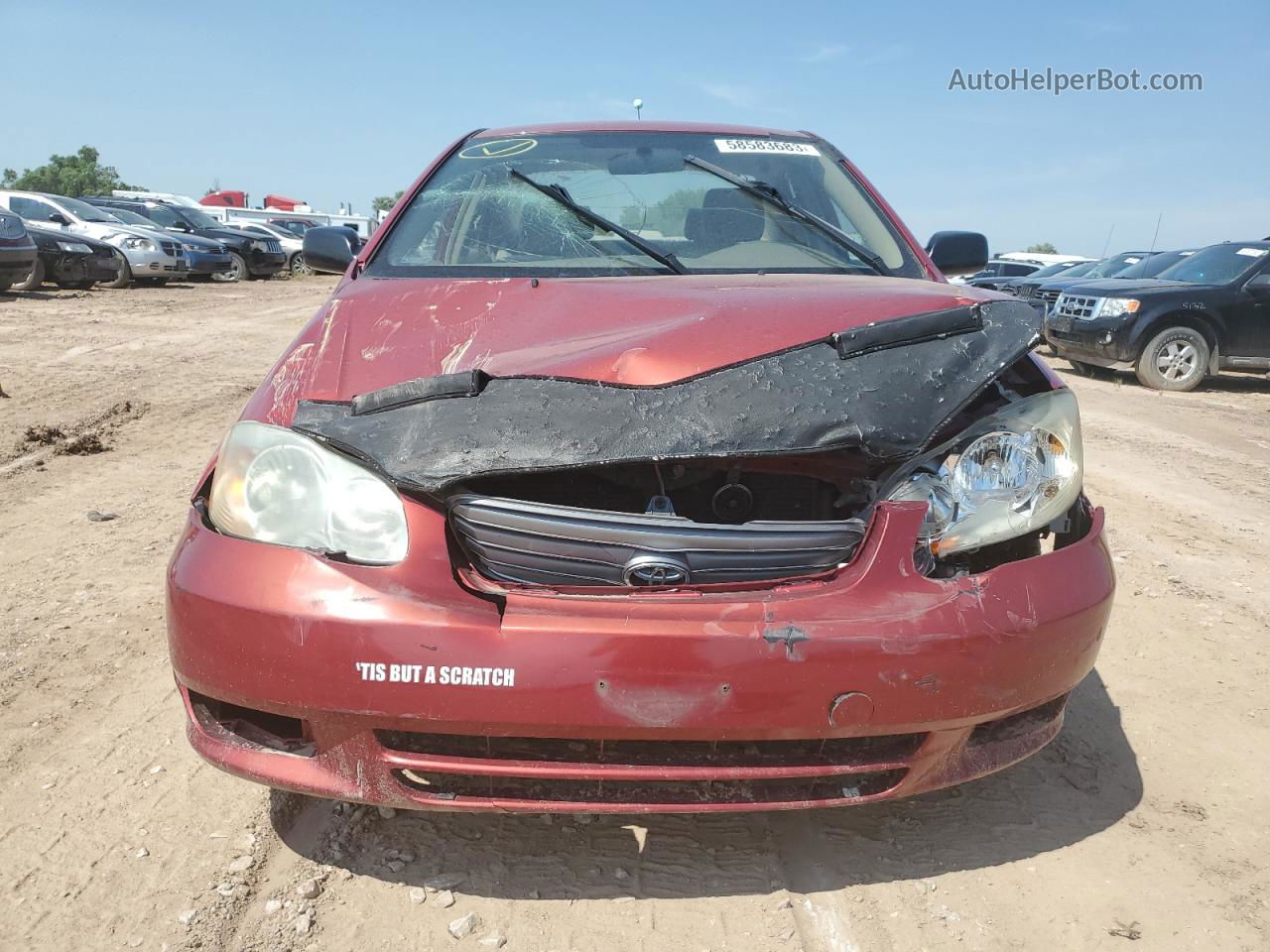 2003 Toyota Corolla Ce Red vin: JTDBR32E930030725