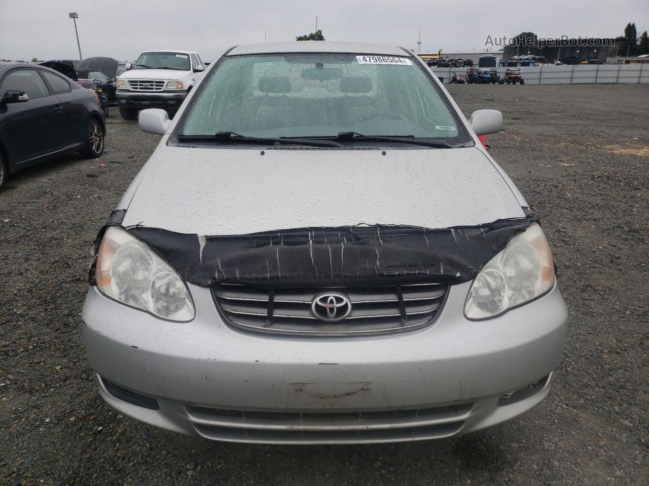 2003 Toyota Corolla Ce Silver vin: JTDBR32E930041398