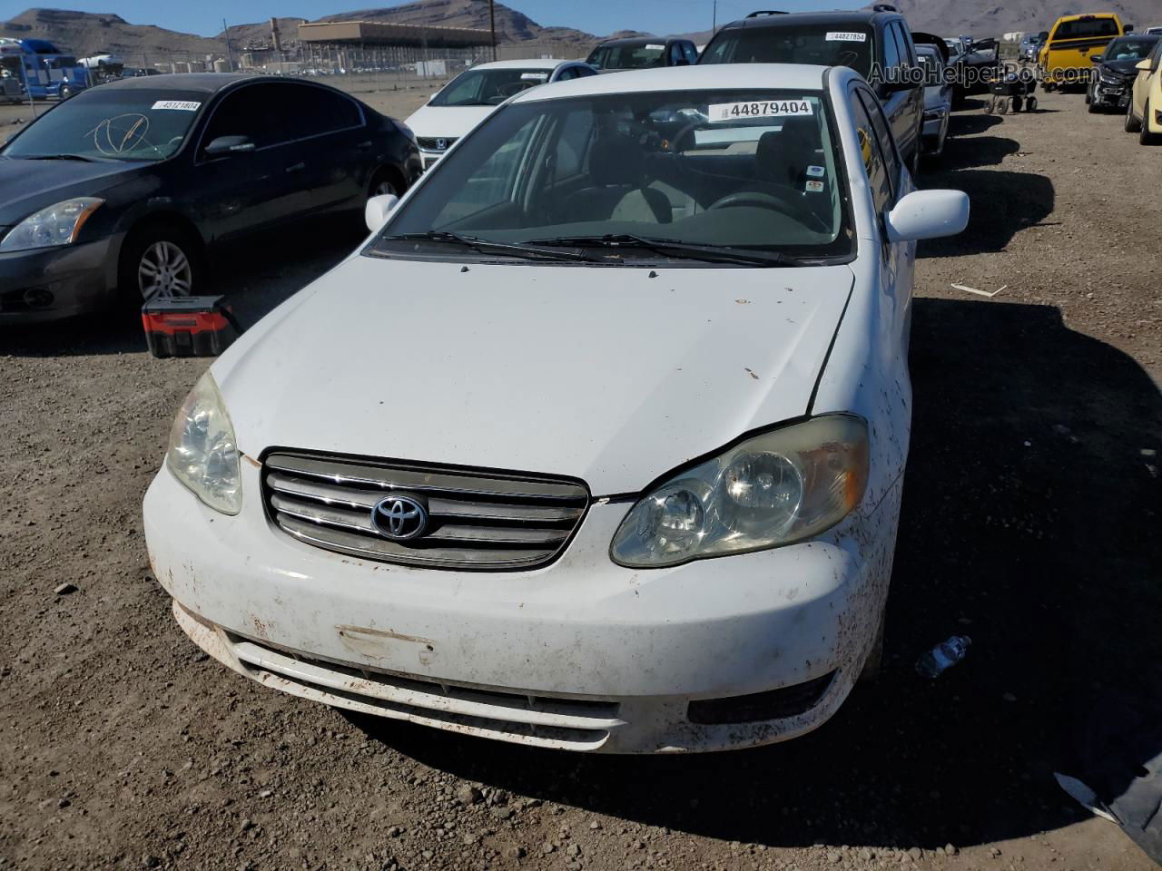 2003 Toyota Corolla Ce White vin: JTDBR32E930043569