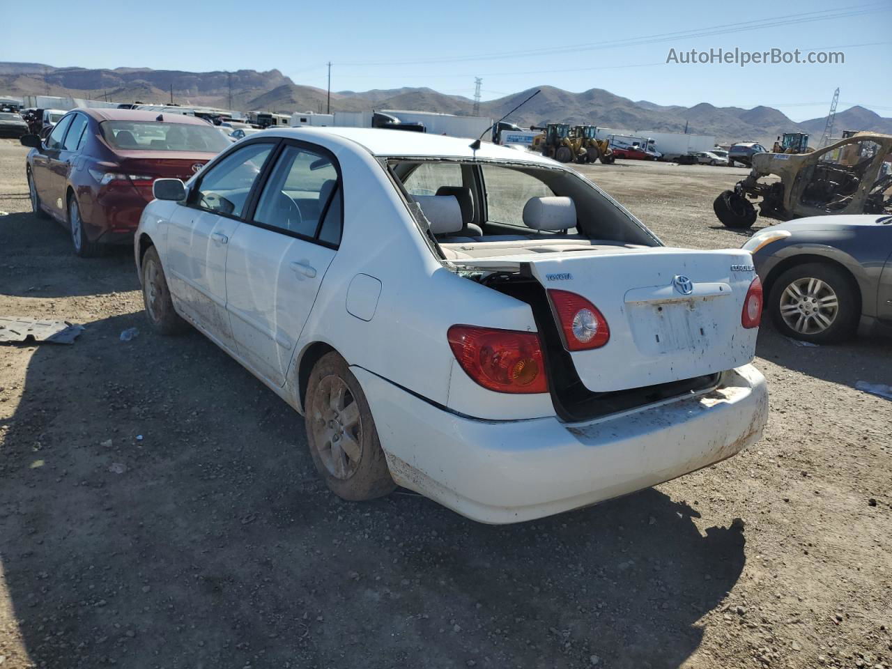 2003 Toyota Corolla Ce White vin: JTDBR32E930043569