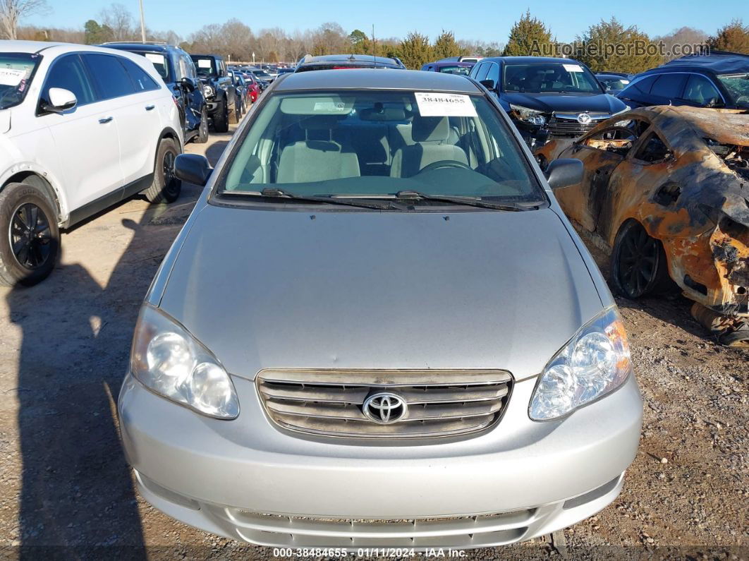 2003 Toyota Corolla Ce Silver vin: JTDBR32E930046391