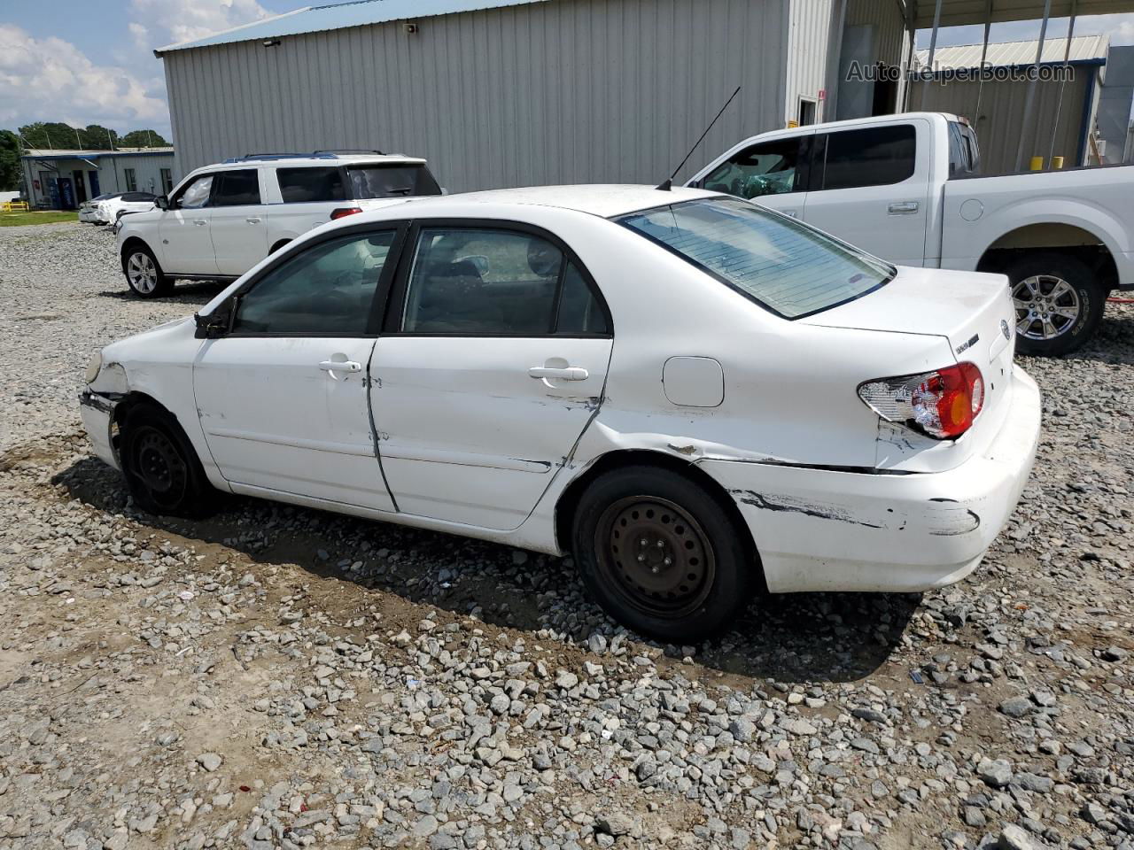 2004 Toyota Corolla Ce White vin: JTDBR32E940052614