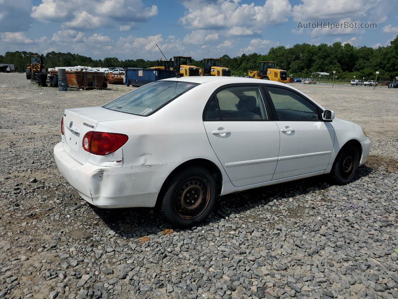 2004 Toyota Corolla Ce White vin: JTDBR32E940052614