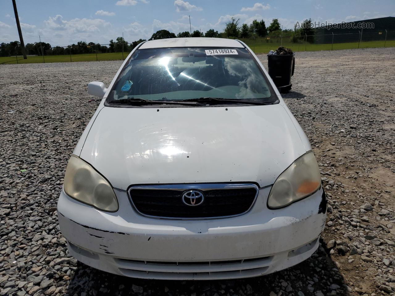 2004 Toyota Corolla Ce White vin: JTDBR32E940052614