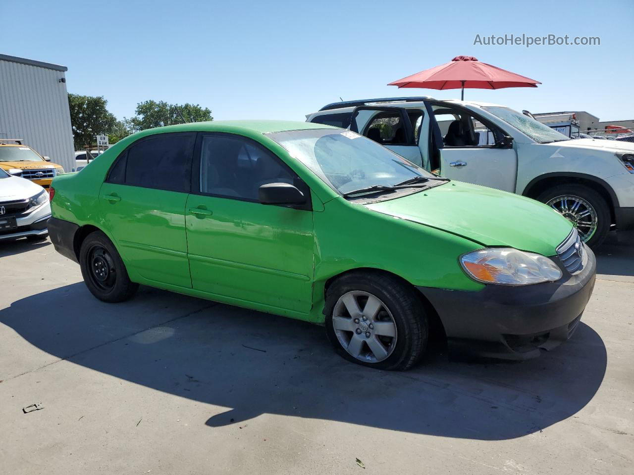 2004 Toyota Corolla Ce Green vin: JTDBR32E942038636