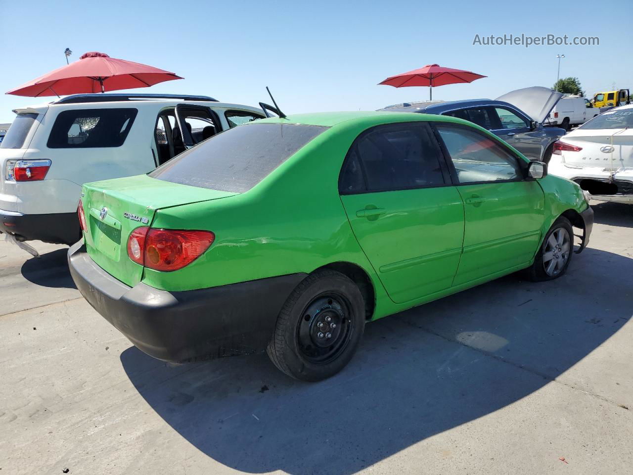 2004 Toyota Corolla Ce Green vin: JTDBR32E942038636