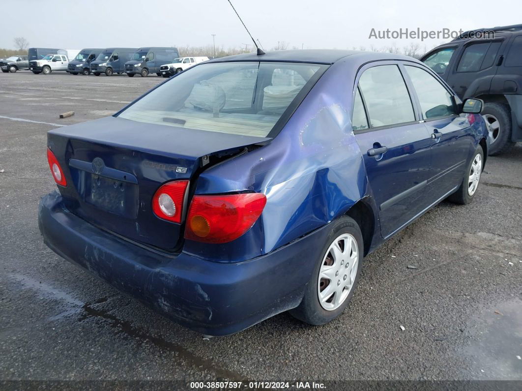 2004 Toyota Corolla Ce/le Blue vin: JTDBR32E942039043