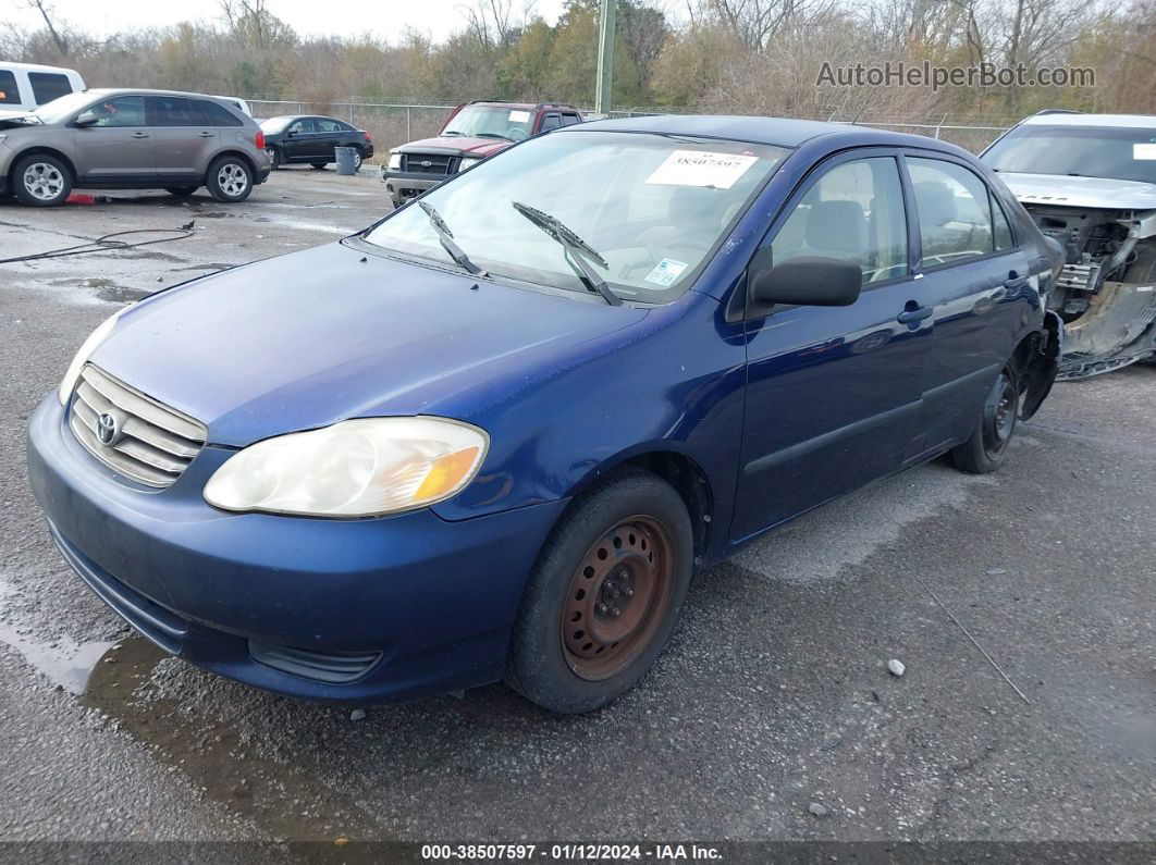 2004 Toyota Corolla Ce/le Blue vin: JTDBR32E942039043