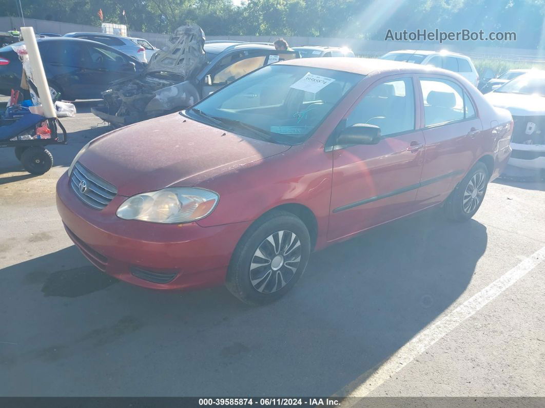 2003 Toyota Corolla Ce Red vin: JTDBR32EX30032063