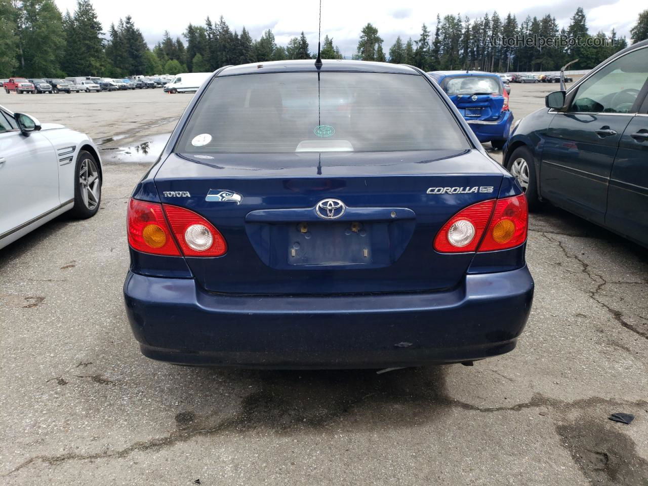 2003 Toyota Corolla Ce Blue vin: JTDBR32EX30048814