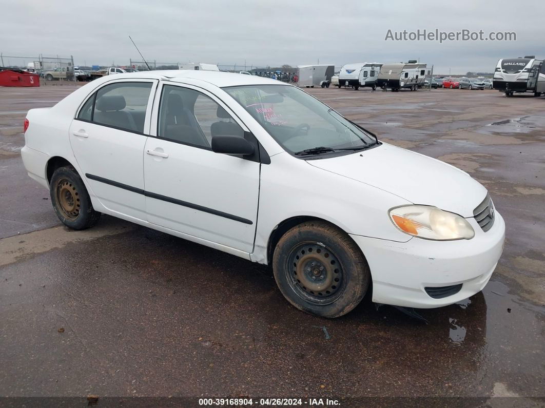 2003 Toyota Corolla Ce White vin: JTDBR32EX32010293