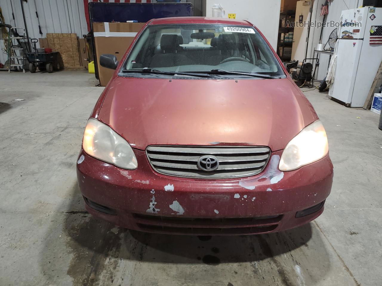 2004 Toyota Corolla Ce Red vin: JTDBR32EX42029735