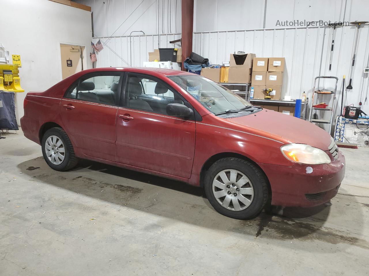 2004 Toyota Corolla Ce Red vin: JTDBR32EX42029735