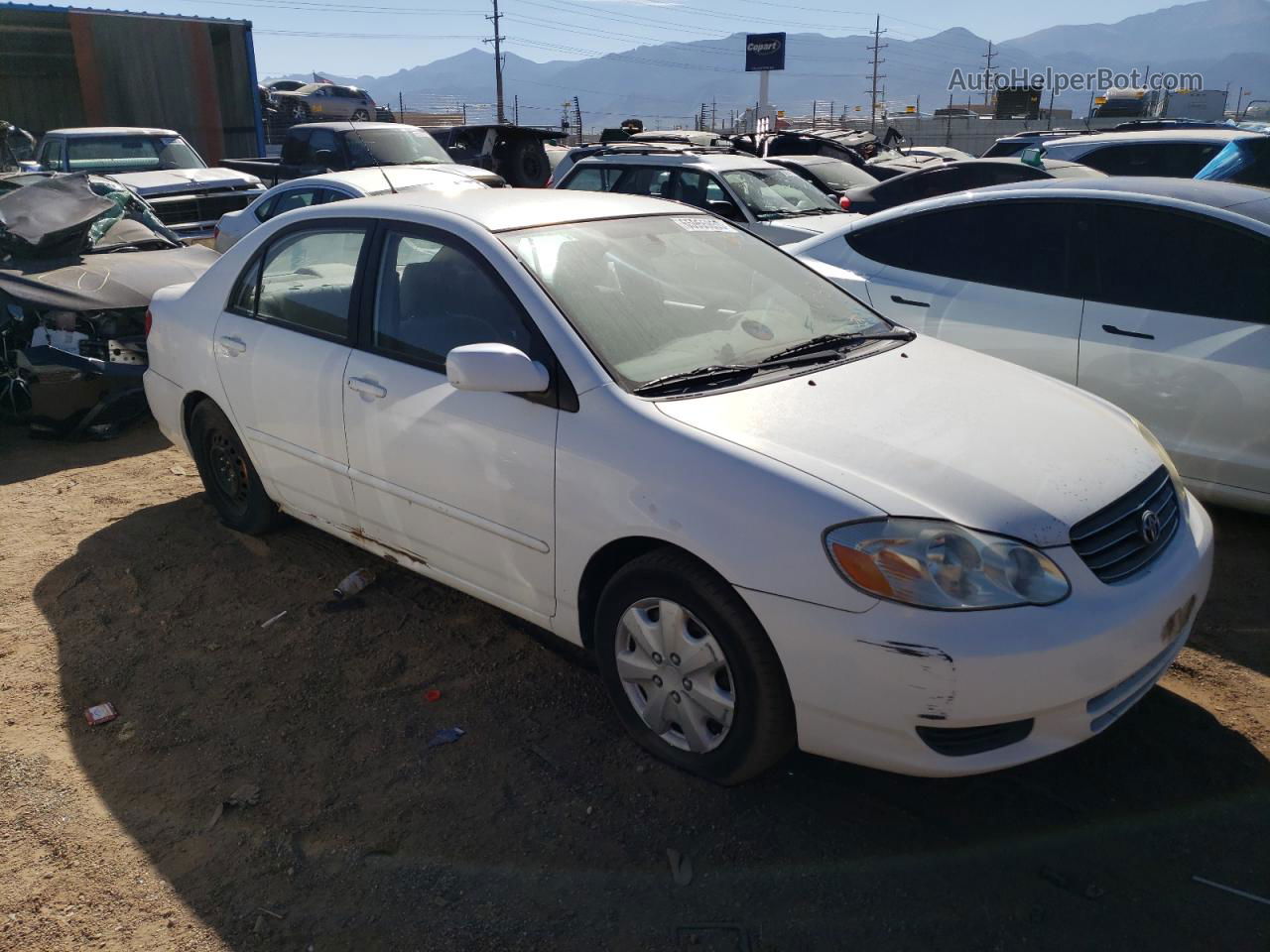 2004 Toyota Corolla Ce White vin: JTDBR32EX42030609