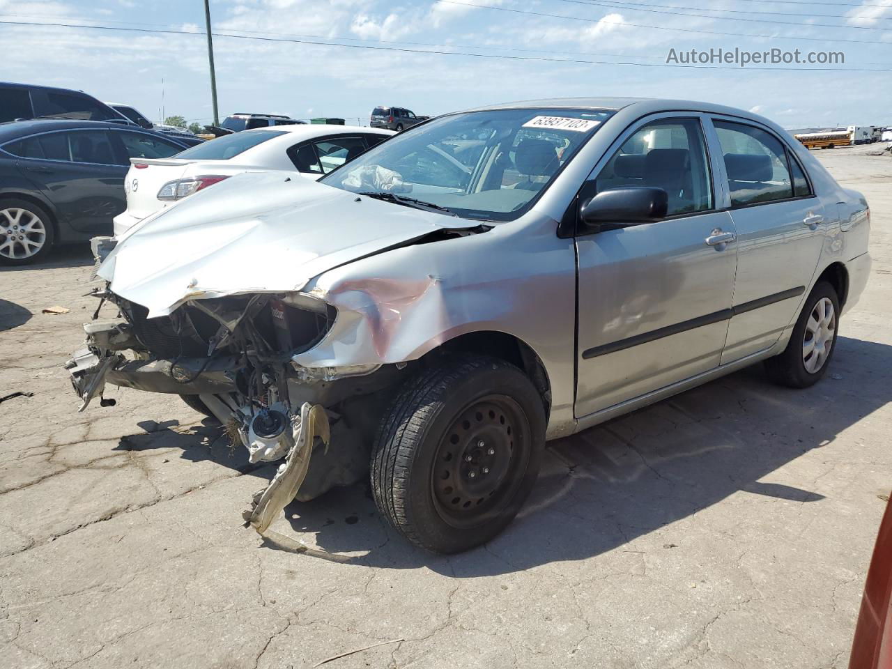 2004 Toyota Corolla Ce Silver vin: JTDBR32EX42040301