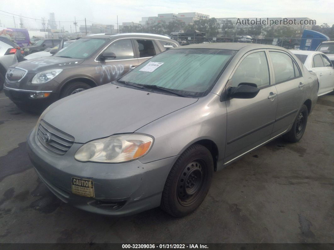 2004 Toyota Corolla Ce/le Gray vin: JTDBR32EX42043246