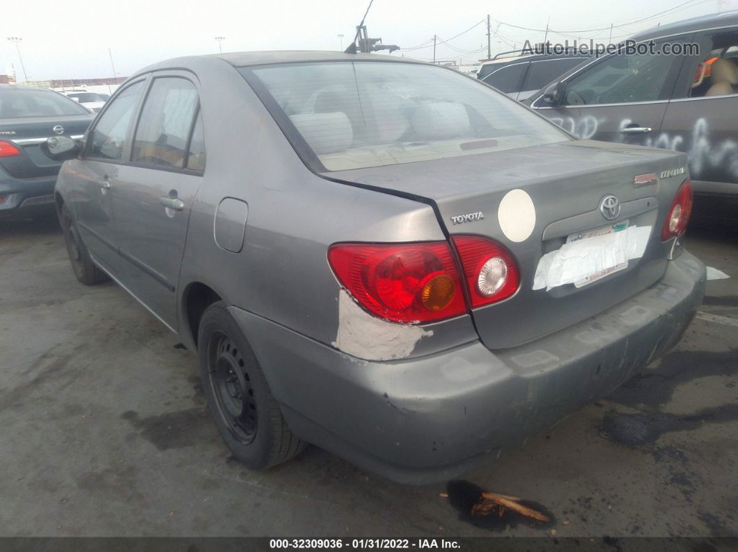 2004 Toyota Corolla Ce/le Gray vin: JTDBR32EX42043246