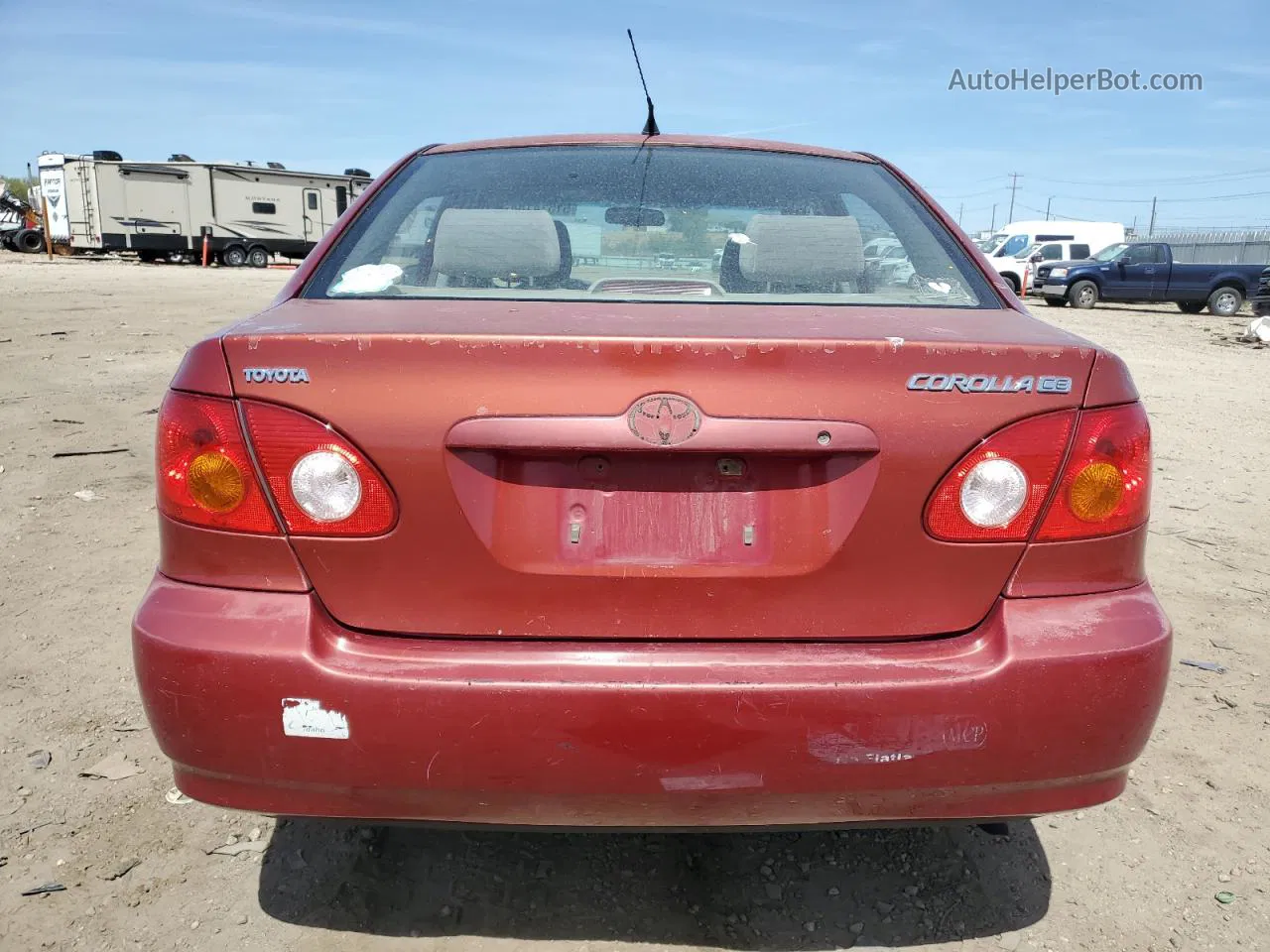 2004 Toyota Corolla Ce Red vin: JTDBR32EX42046129