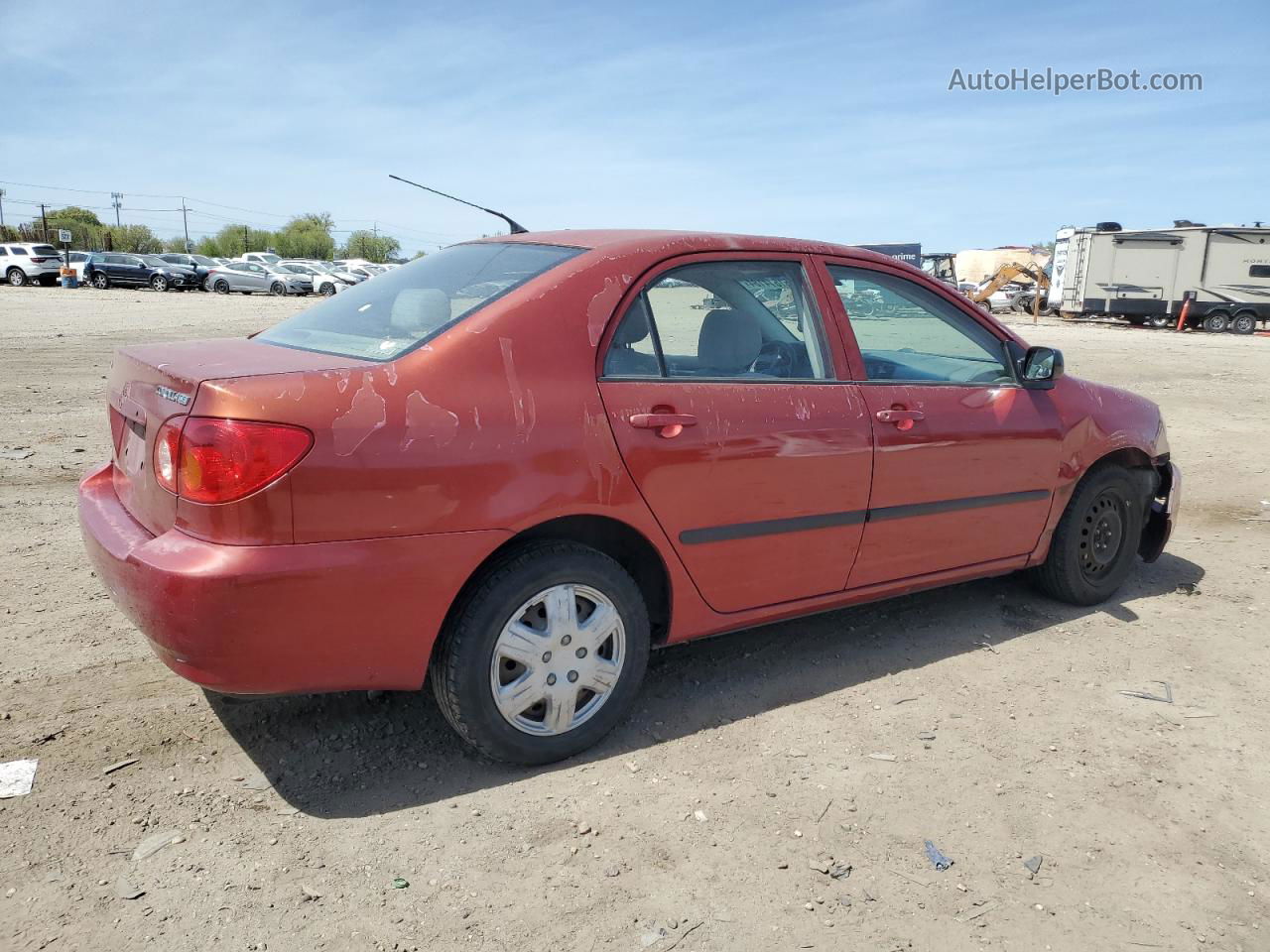 2004 Toyota Corolla Ce Red vin: JTDBR32EX42046129