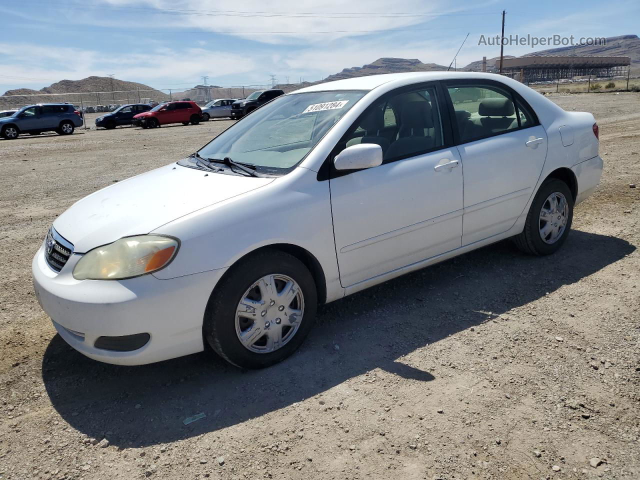 2005 Toyota Corolla Ce White vin: JTDBR32EX52052711