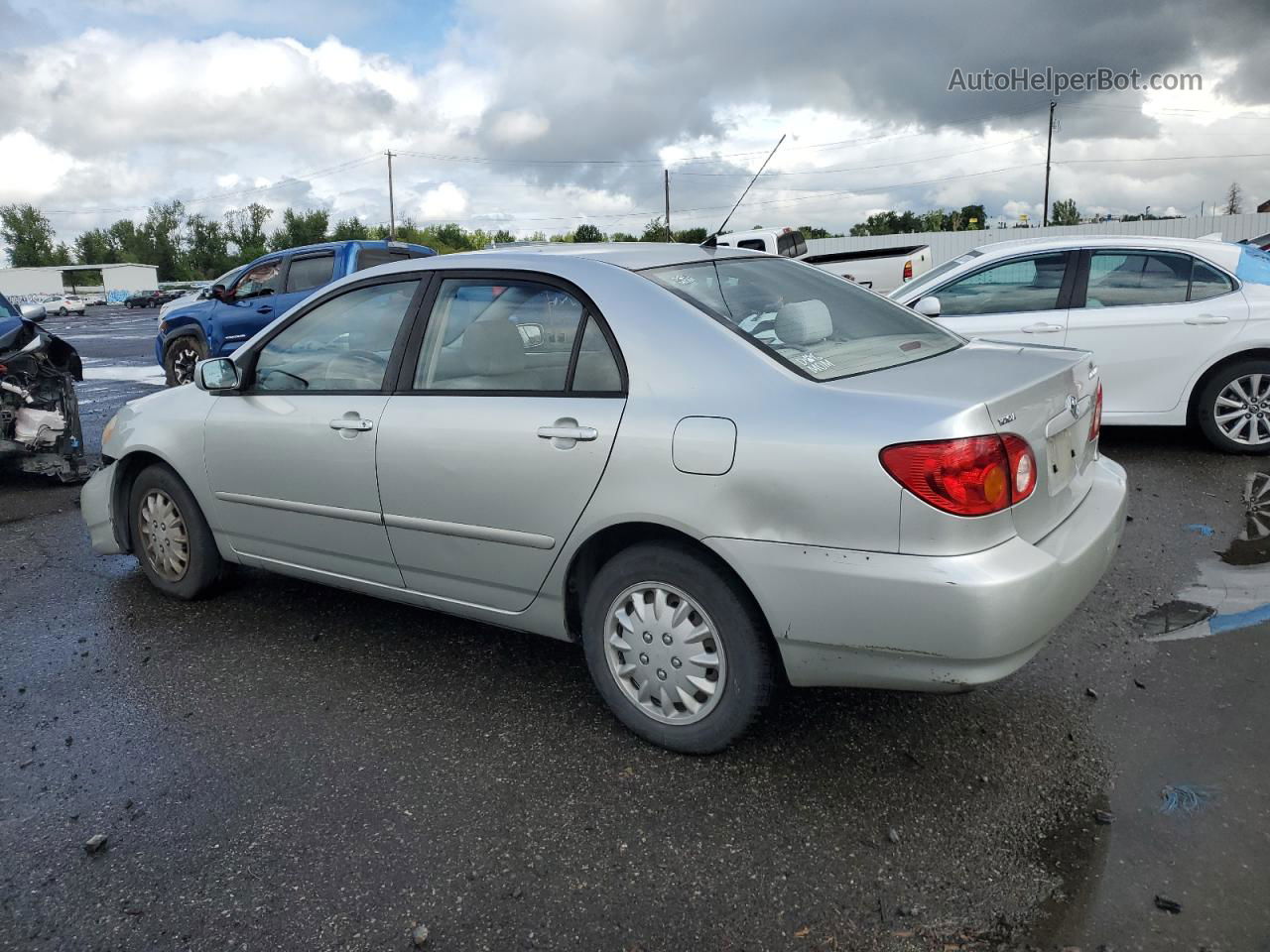 2004 Toyota Corolla Ce Silver vin: JTDBR38E342025422