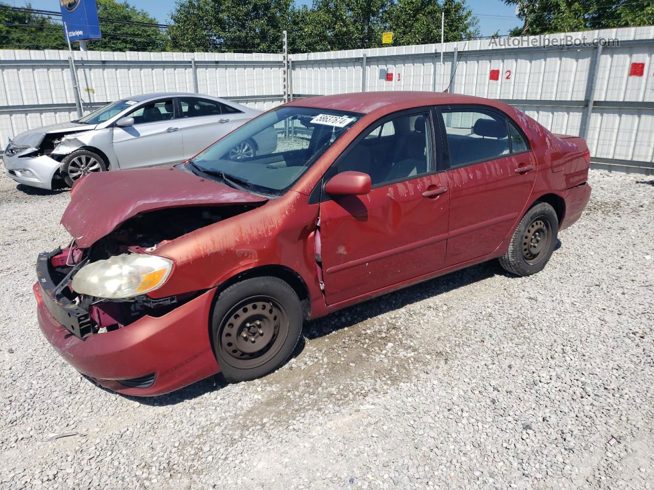 2003 Toyota Corolla Ce Red vin: JTDBR38E432016789