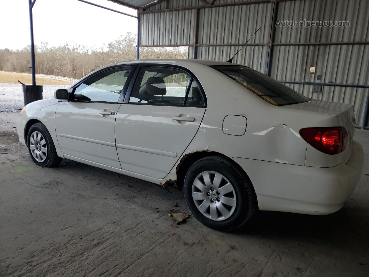 2004 Toyota Corolla Ce White vin: JTDBR38E542038544