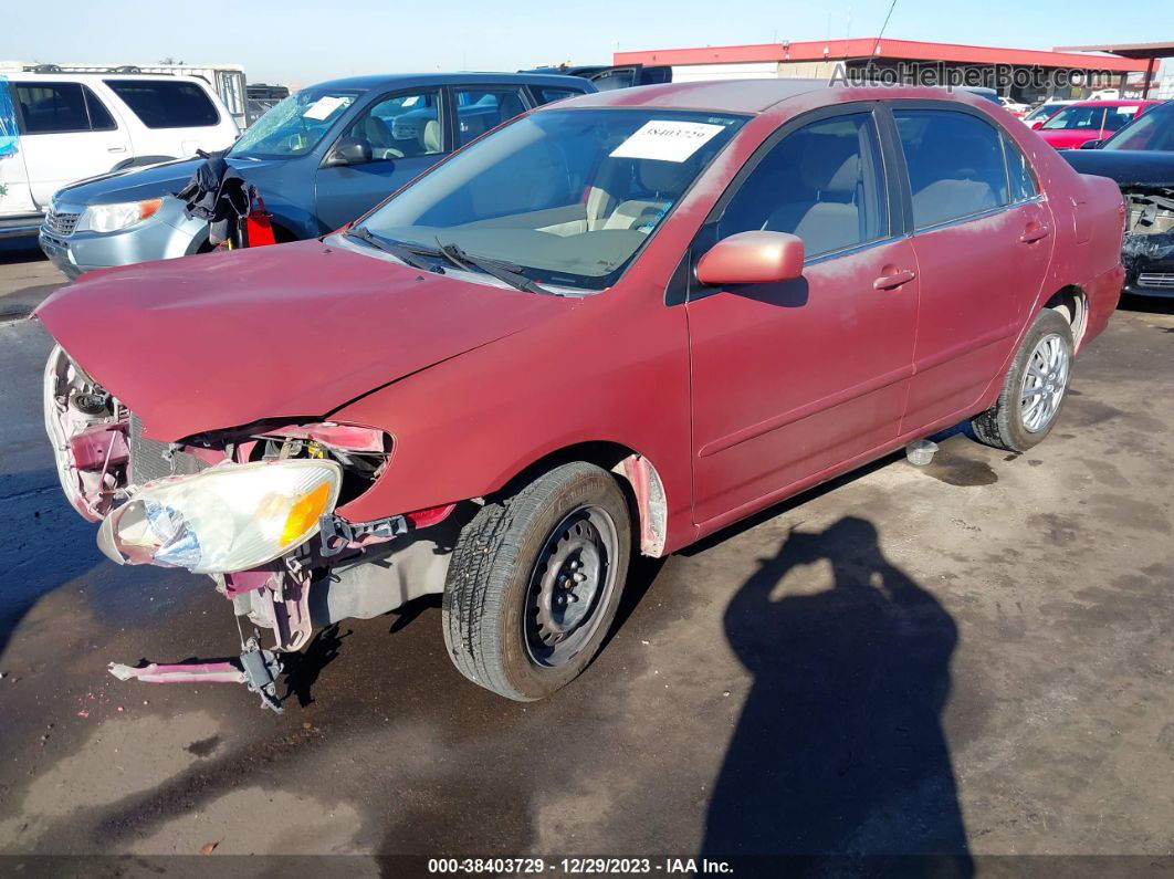 2004 Toyota Corolla Le Red vin: JTDBR38E642048631