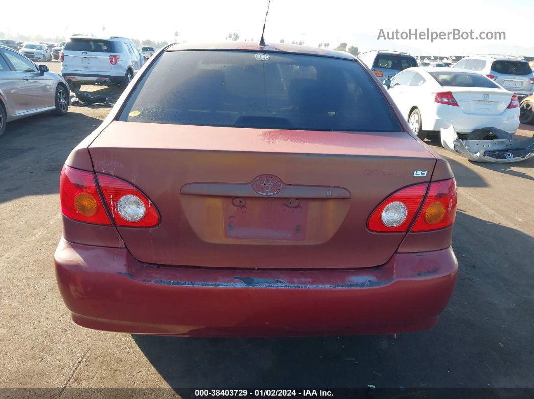 2004 Toyota Corolla Le Red vin: JTDBR38E642048631