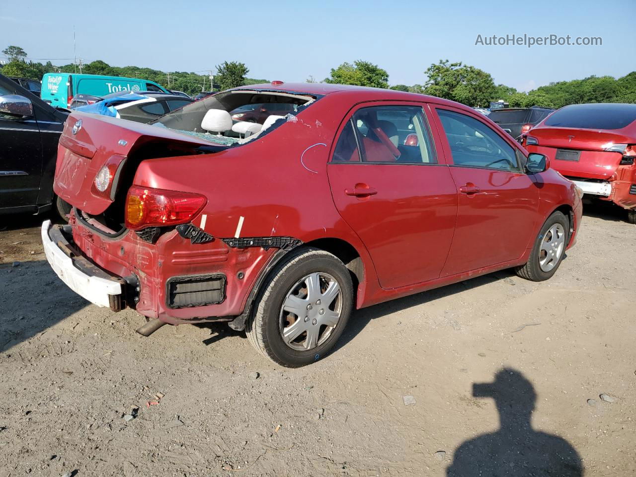 2010 Toyota Corolla Base Red vin: JTDBU4EE0AJ057528