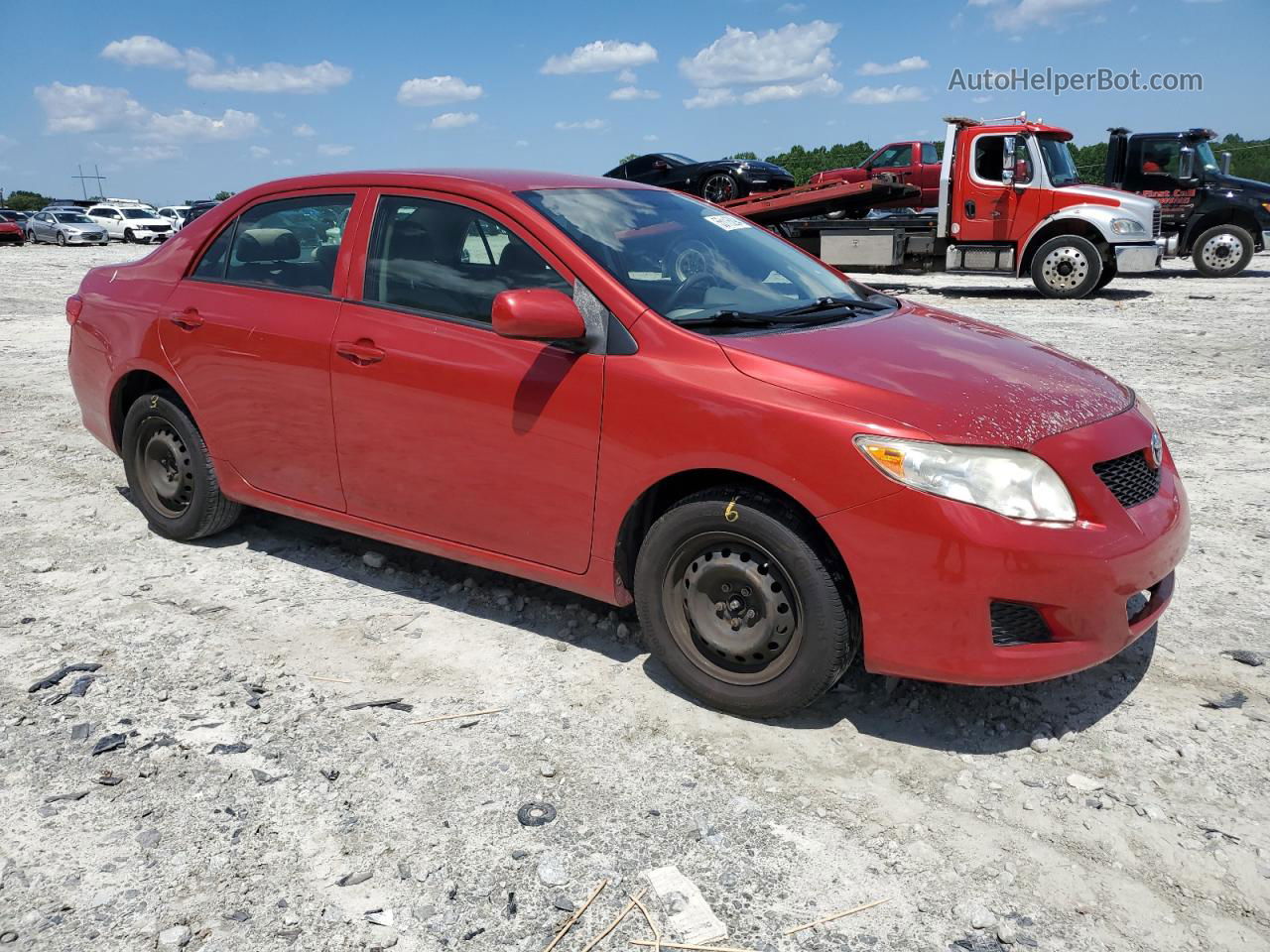 2010 Toyota Corolla Base Red vin: JTDBU4EE2AJ073892