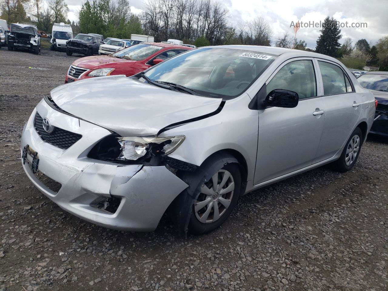 2010 Toyota Corolla Base Silver vin: JTDBU4EE8A9110560