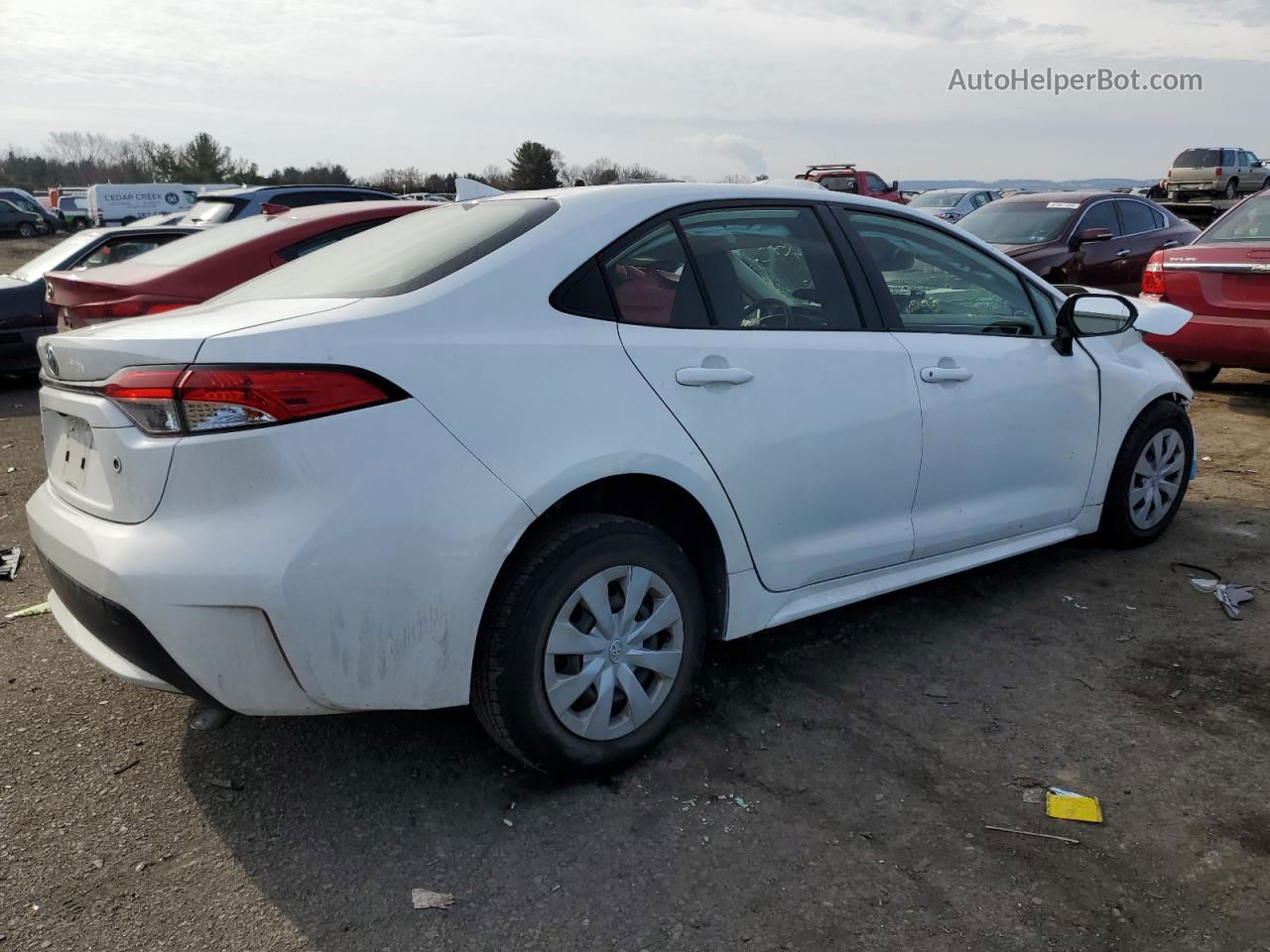 2020 Toyota Corolla L White vin: JTDDPRAE8LJ078987