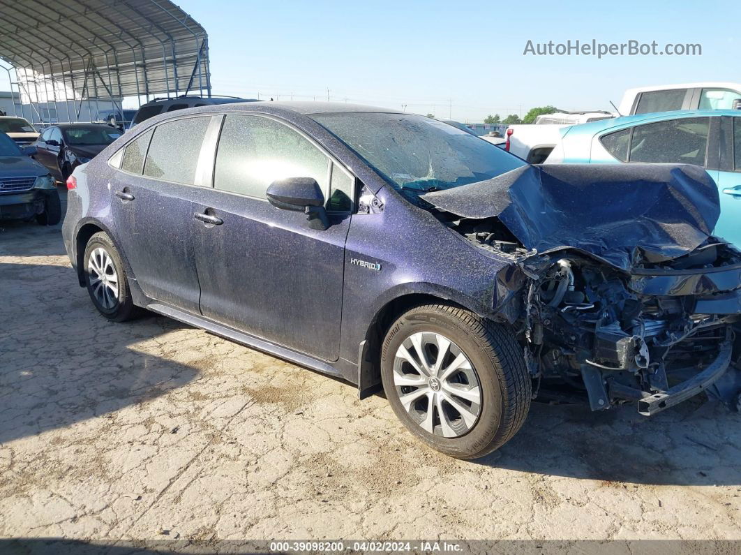 2021 Toyota Corolla Hybrid Le Purple vin: JTDEAMDE0MJ005375