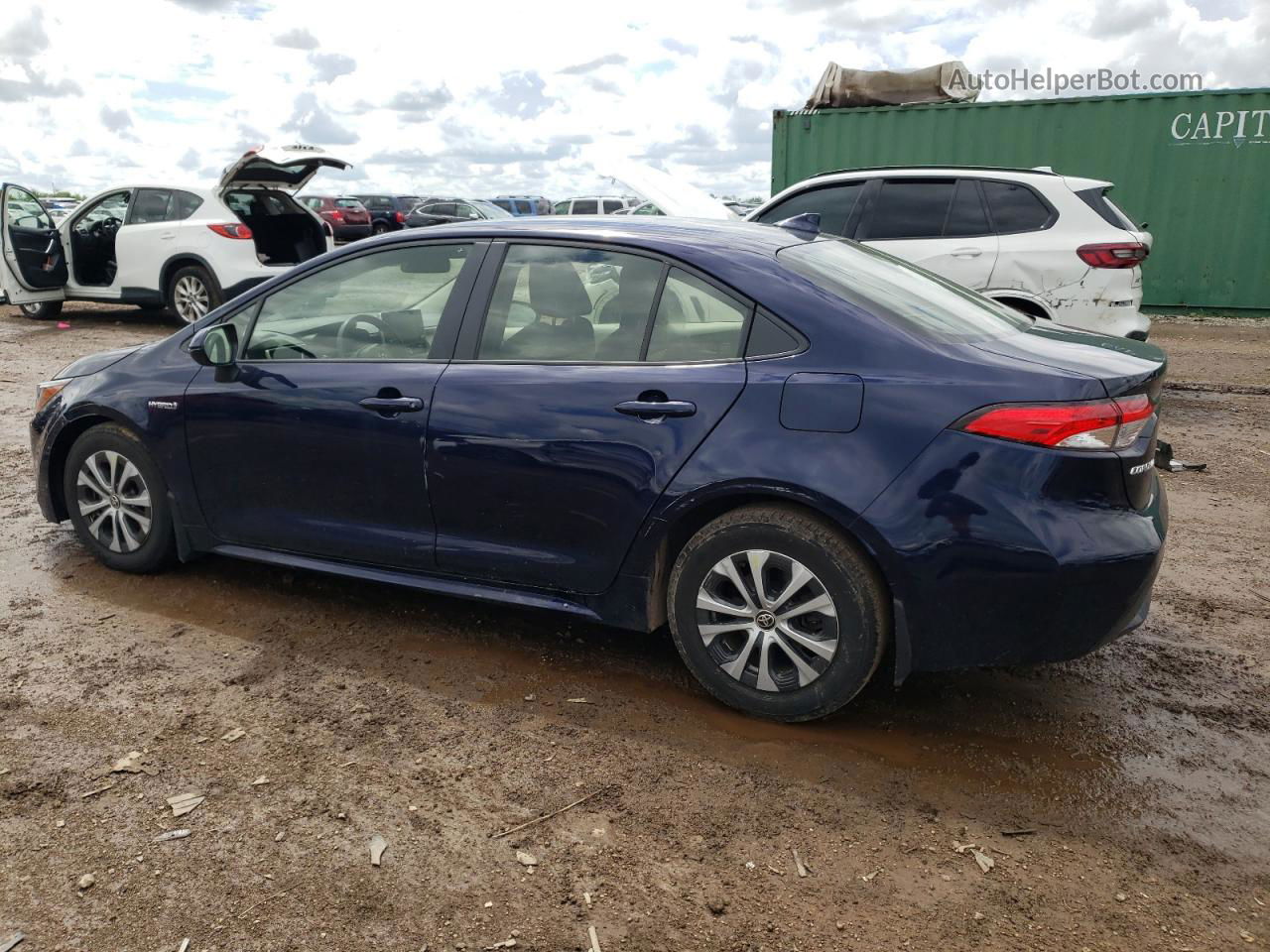 2021 Toyota Corolla Le Blue vin: JTDEAMDE0MJ008051