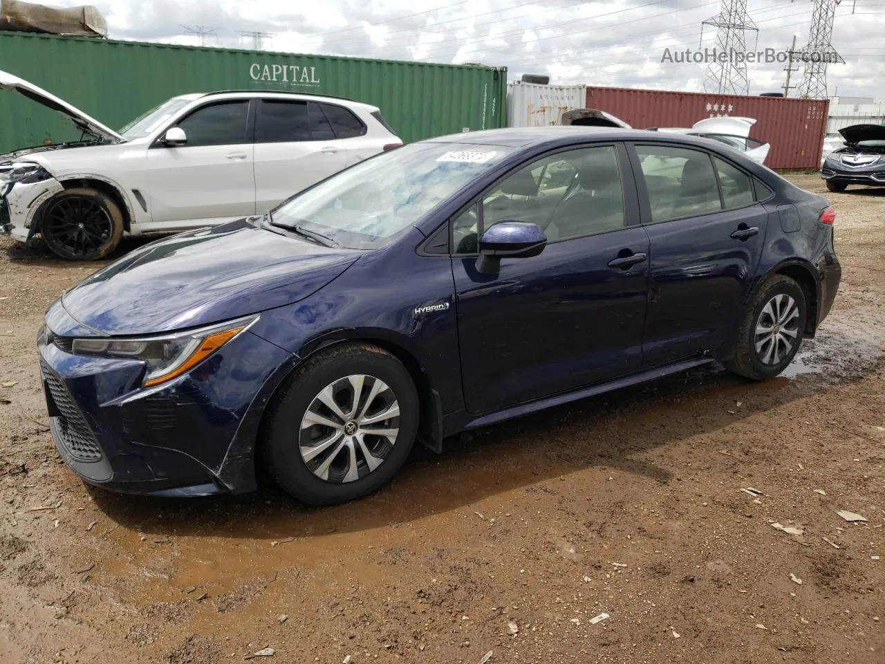 2021 Toyota Corolla Le Blue vin: JTDEAMDE0MJ008051