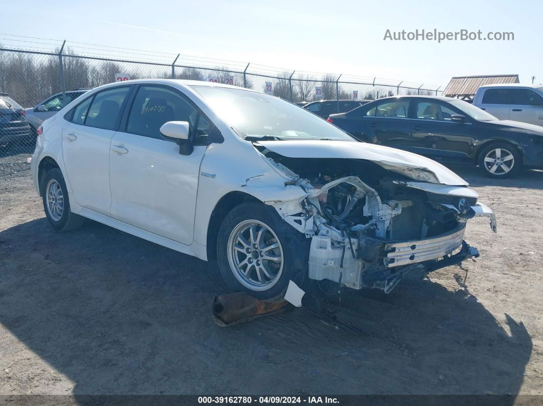 2021 Toyota Corolla Hybrid Le White vin: JTDEAMDE0MJ019129