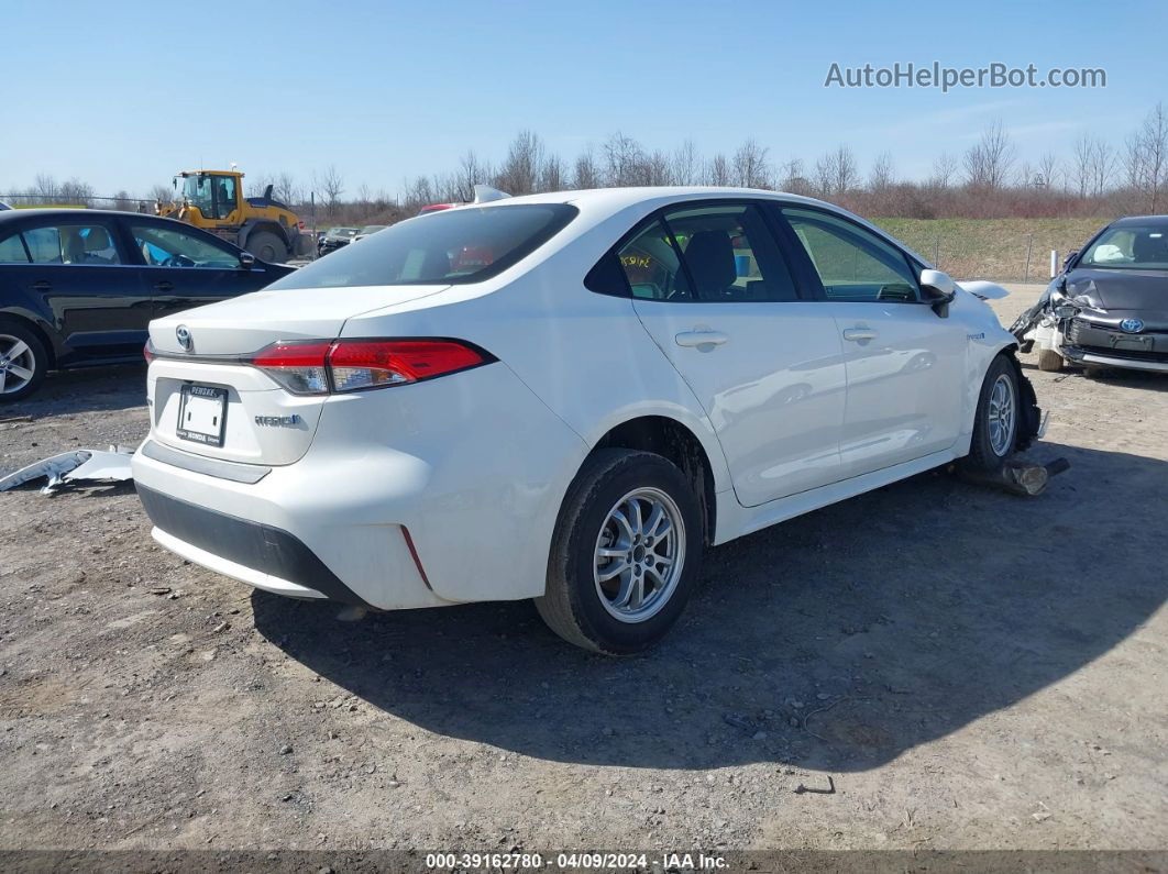 2021 Toyota Corolla Hybrid Le White vin: JTDEAMDE0MJ019129