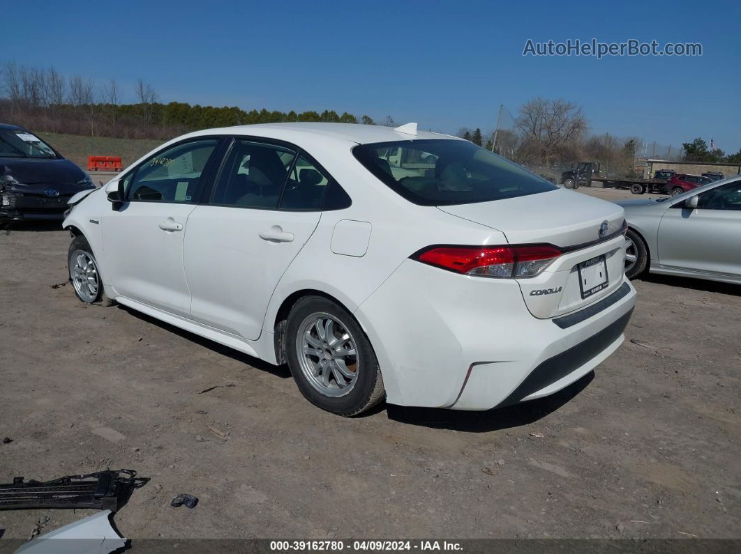 2021 Toyota Corolla Hybrid Le White vin: JTDEAMDE0MJ019129