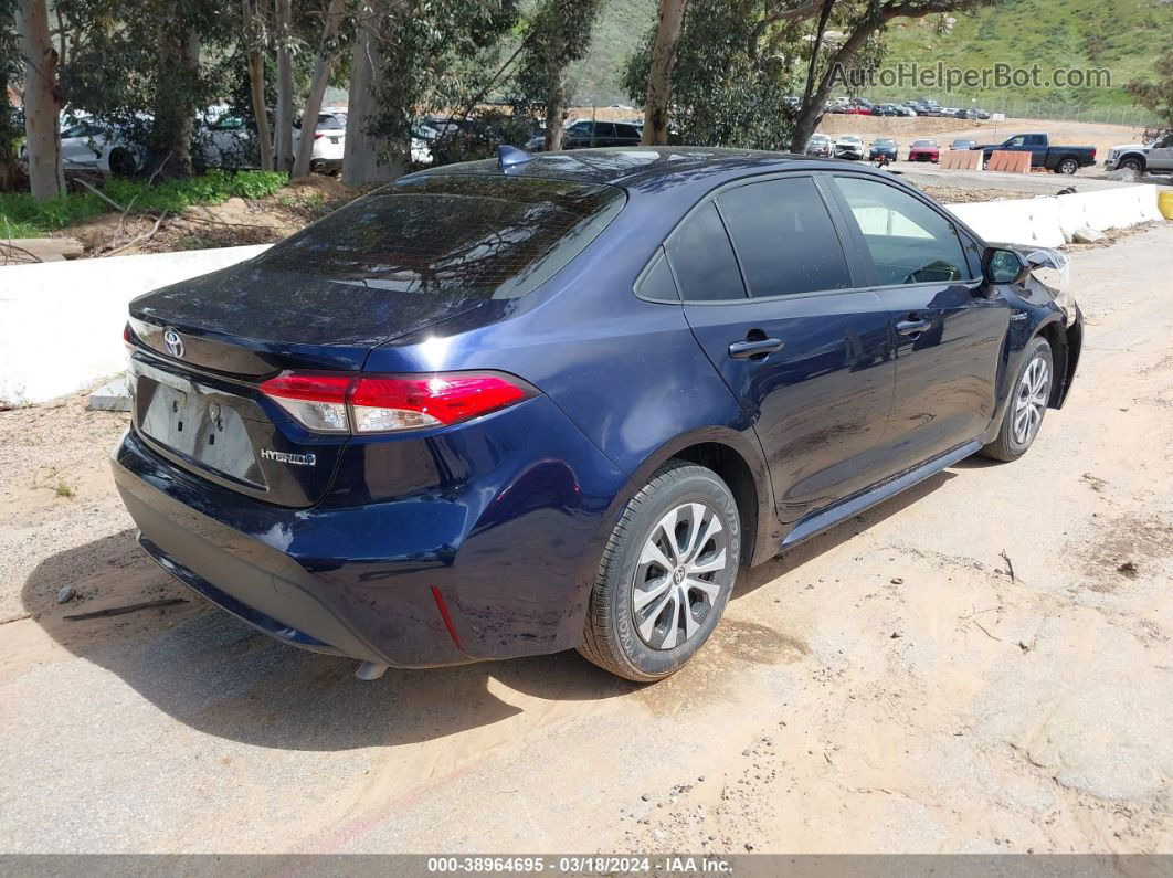 2021 Toyota Corolla Hybrid Le Dark Blue vin: JTDEAMDE0MJ027974