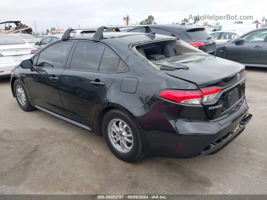 2021 Toyota Corolla Hybrid Le Черный vin: JTDEAMDE1MJ002209