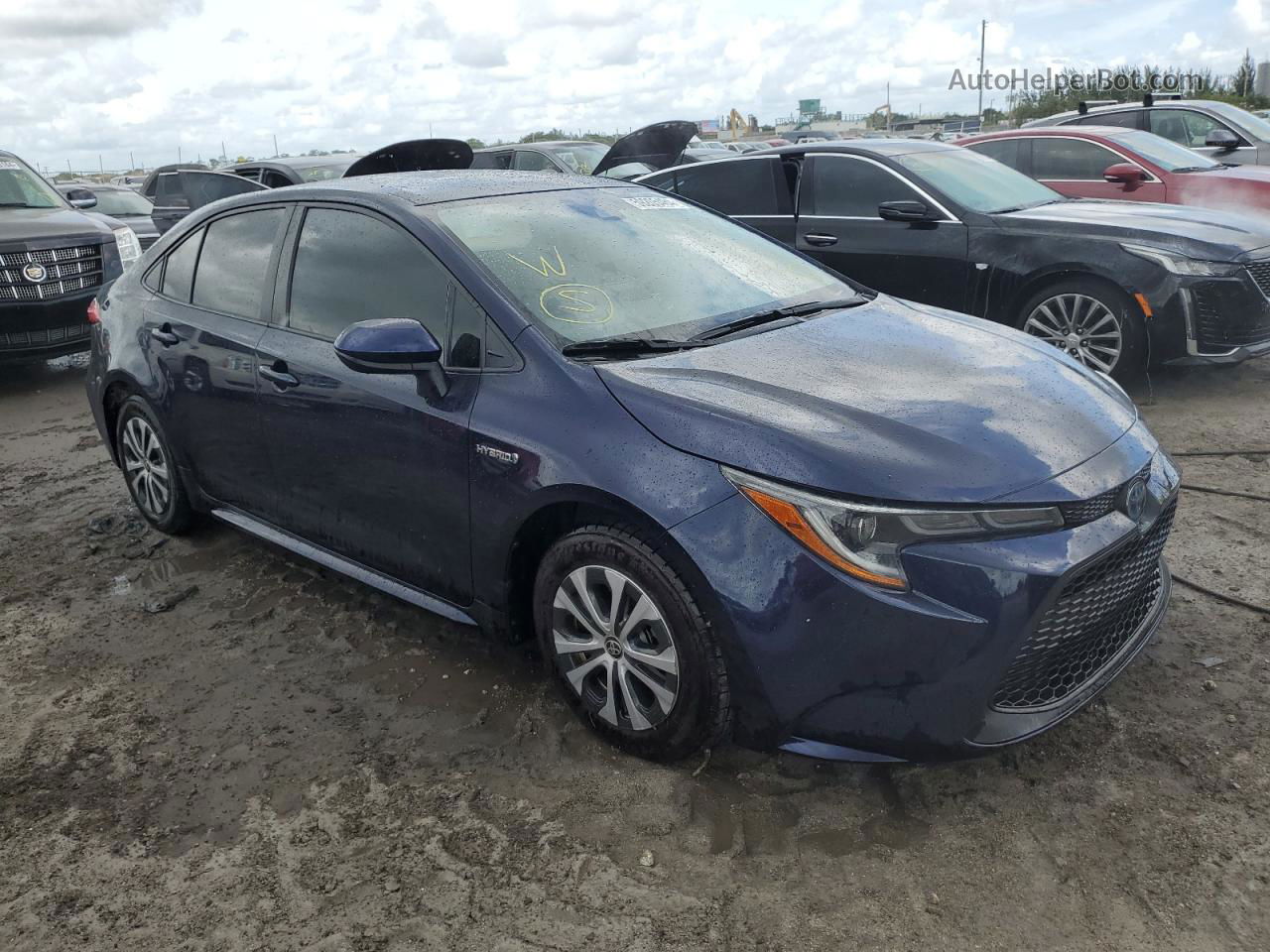 2021 Toyota Corolla Le Blue vin: JTDEAMDE1MJ014683