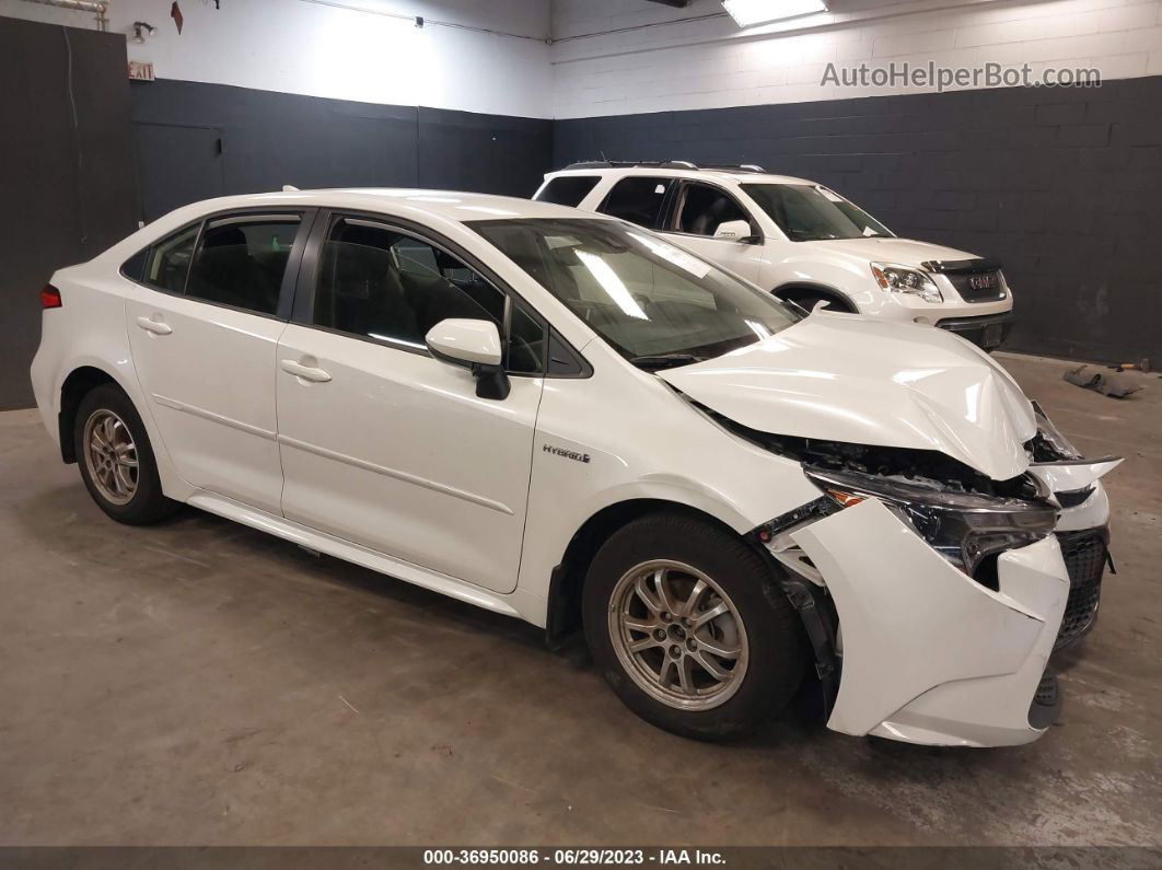 2021 Toyota Corolla Hybrid Le White vin: JTDEAMDE2MJ031749