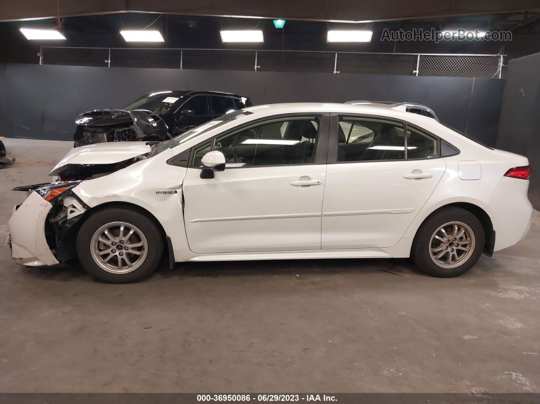 2021 Toyota Corolla Hybrid Le White vin: JTDEAMDE2MJ031749