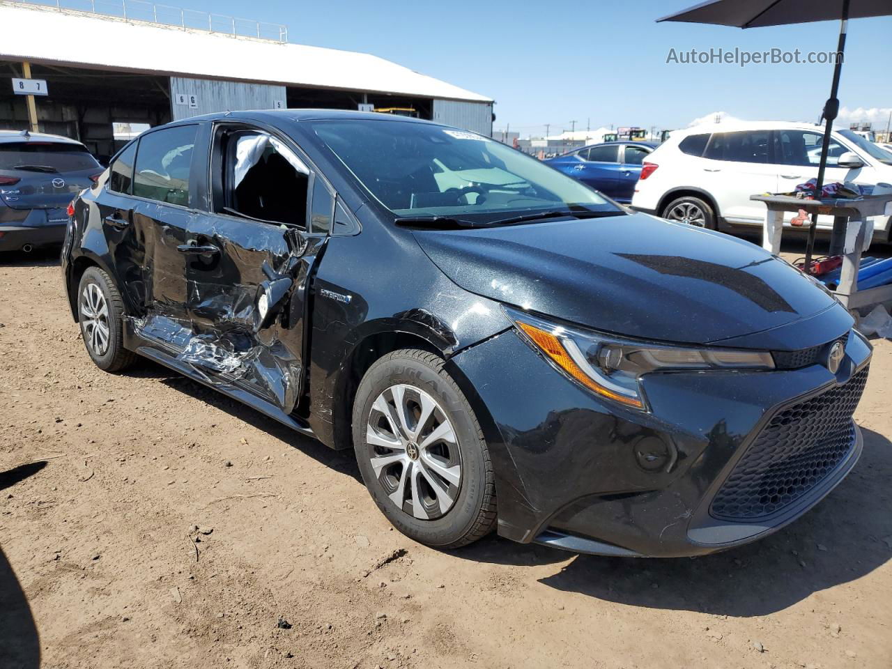 2021 Toyota Corolla Le Черный vin: JTDEAMDE3MJ017505