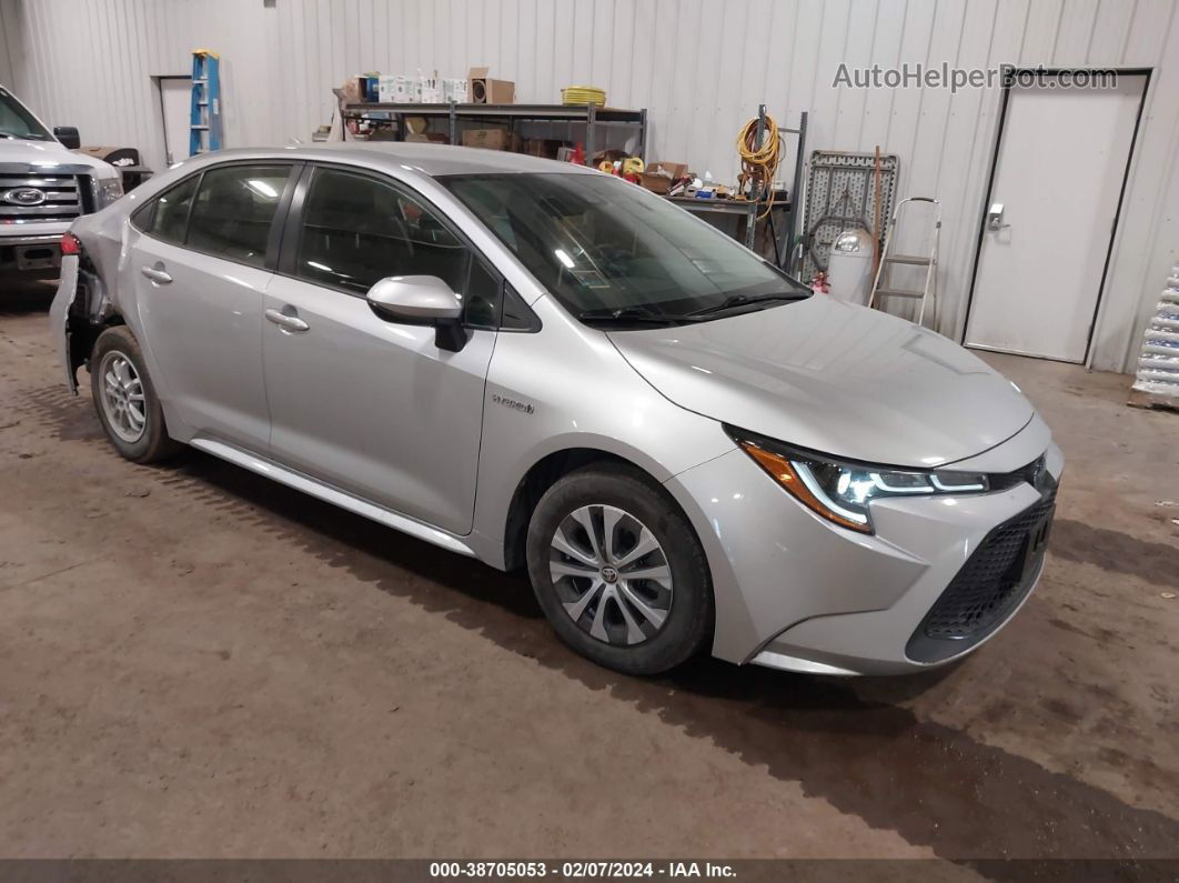 2021 Toyota Corolla Hybrid Le Silver vin: JTDEAMDE4MJ019490