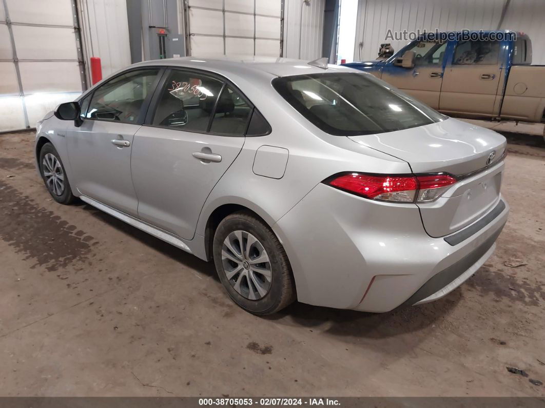 2021 Toyota Corolla Hybrid Le Silver vin: JTDEAMDE4MJ019490