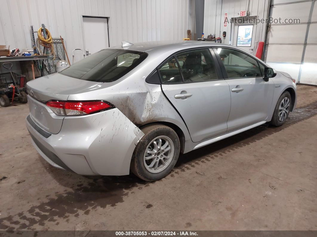 2021 Toyota Corolla Hybrid Le Silver vin: JTDEAMDE4MJ019490